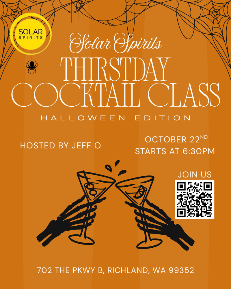 Solar Spirits Thursday Night Cocktail Class: Halloween Edition!