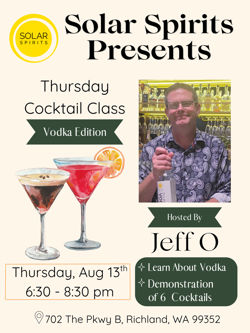 Cocktail Building Class at Solar Spirits!