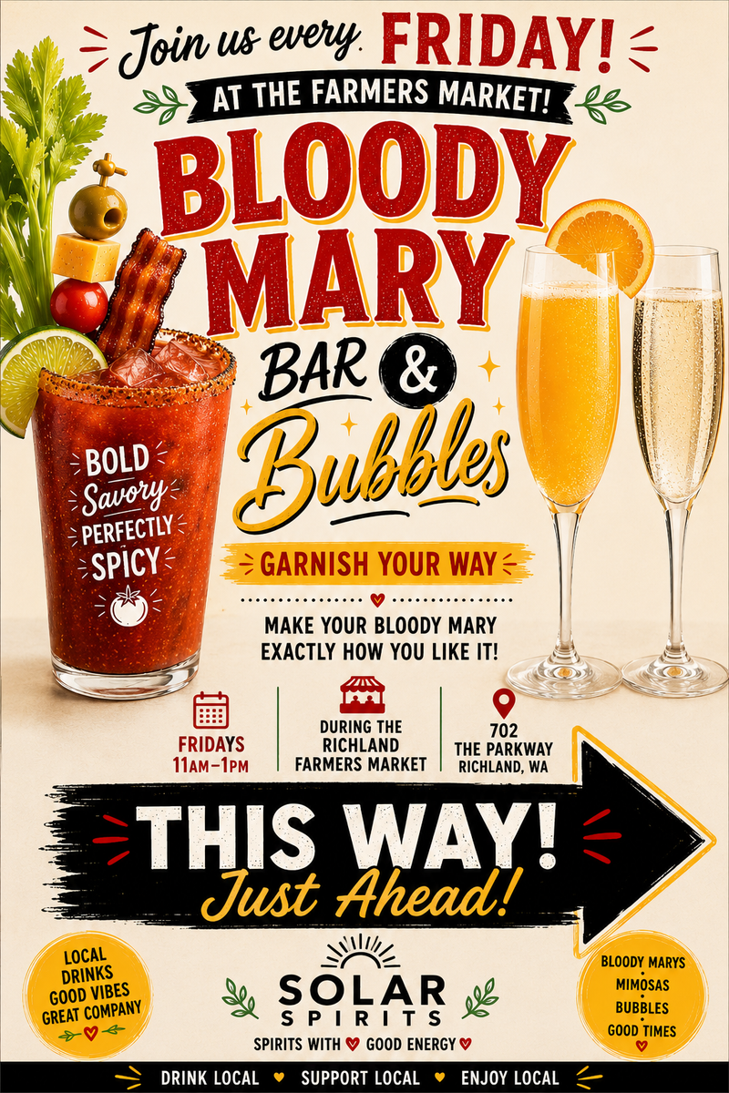 $5 Bloody Mary's, Mimosas, Solar Slushies!